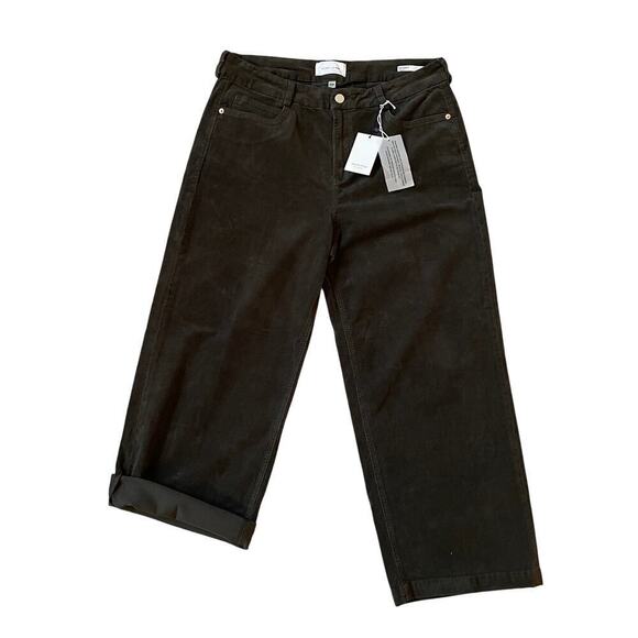 Dear John Audrey Wide Leg Corduroy Pants | Forest Pine, Olive, 32P, NWT - Picture 5 of 10